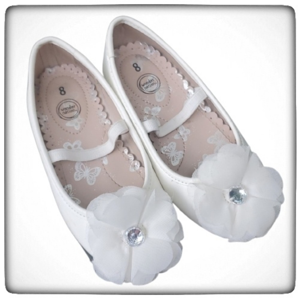 White Girl Dress Shoes-Size 8